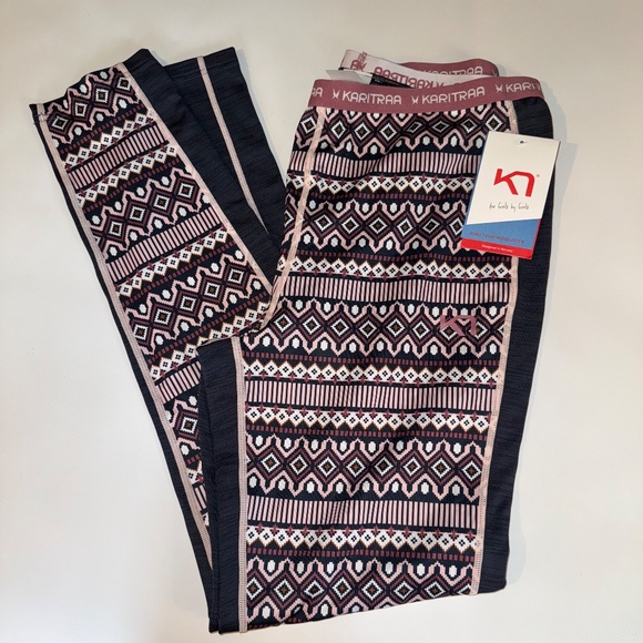 Kari Traa Women's Lune Base Layer Bottoms Thermal Pants L - Picture 2 of 10